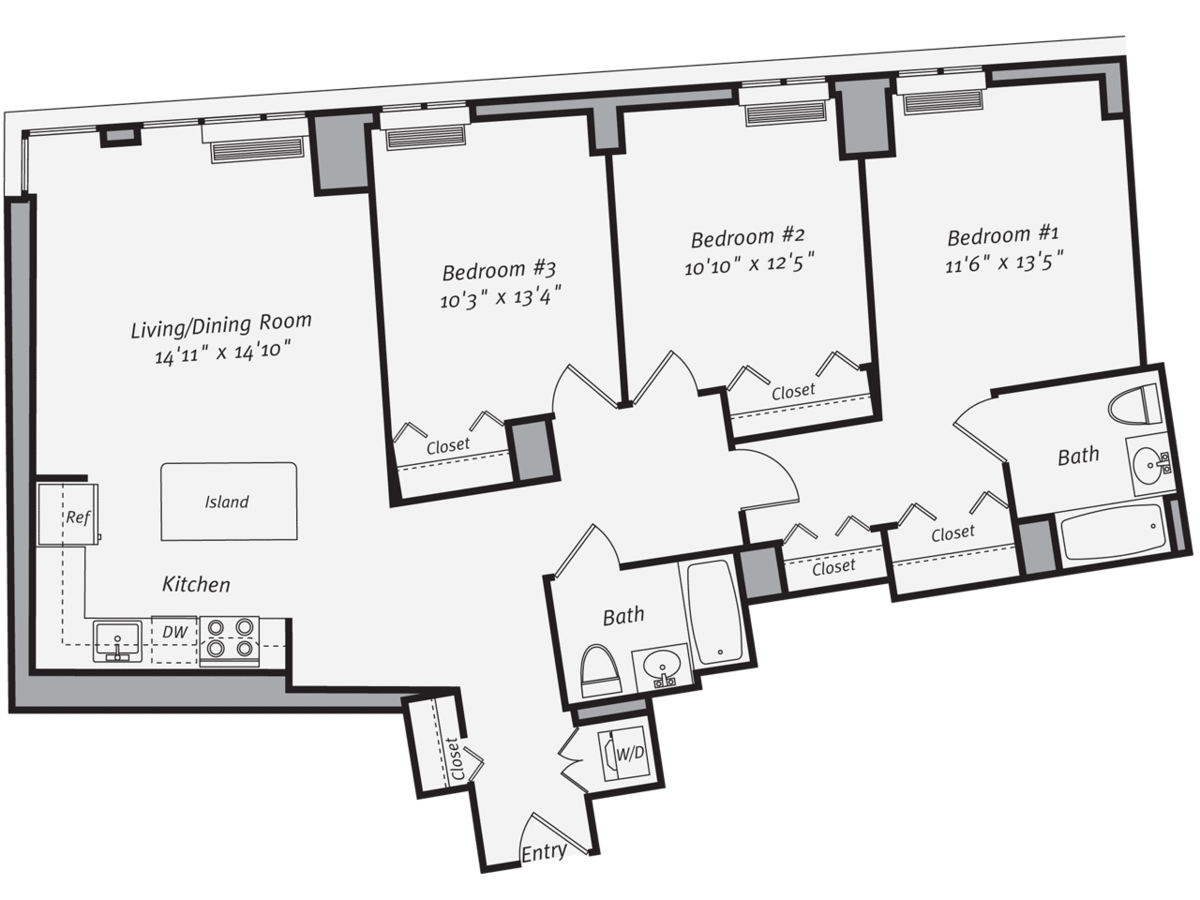 3 Bedrooms 2 Bathrooms Apartment for rent at Avalon Morningside Park in New York, NY