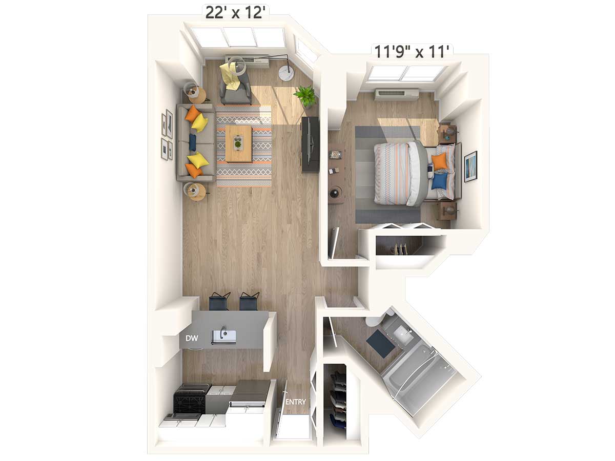 1 Bedroom 1 Bathroom Apartment for rent at Avalon Midtown West in New York, NY