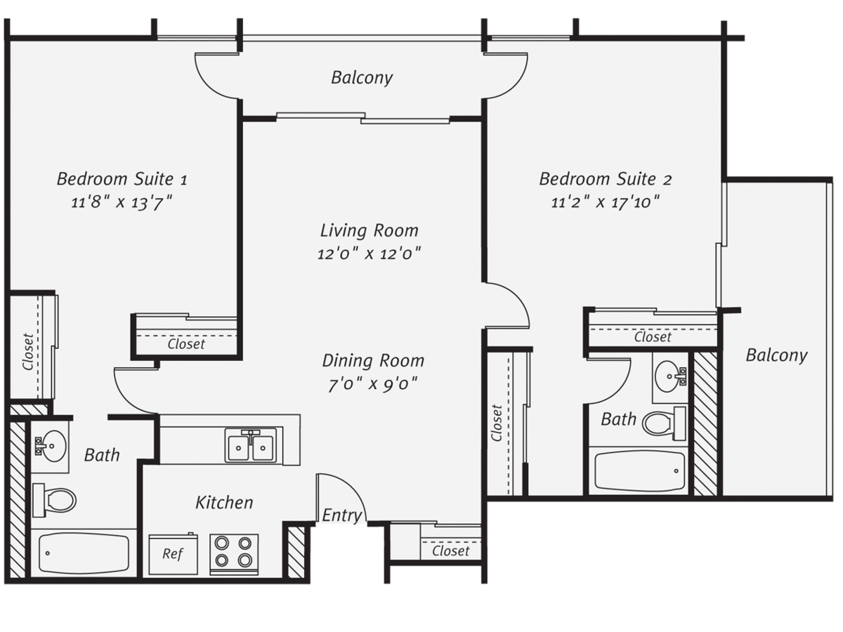 2 Bedrooms 2 Bathrooms Apartment for rent at AVA Cortez Hill in San Diego, CA