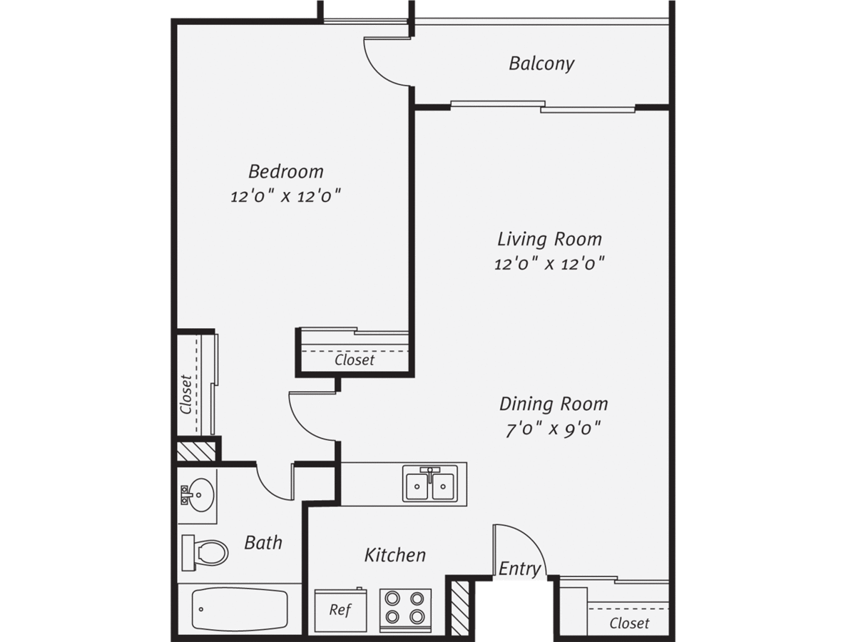 1 Bedroom 1 Bathroom Apartment for rent at AVA Cortez Hill in San Diego, CA