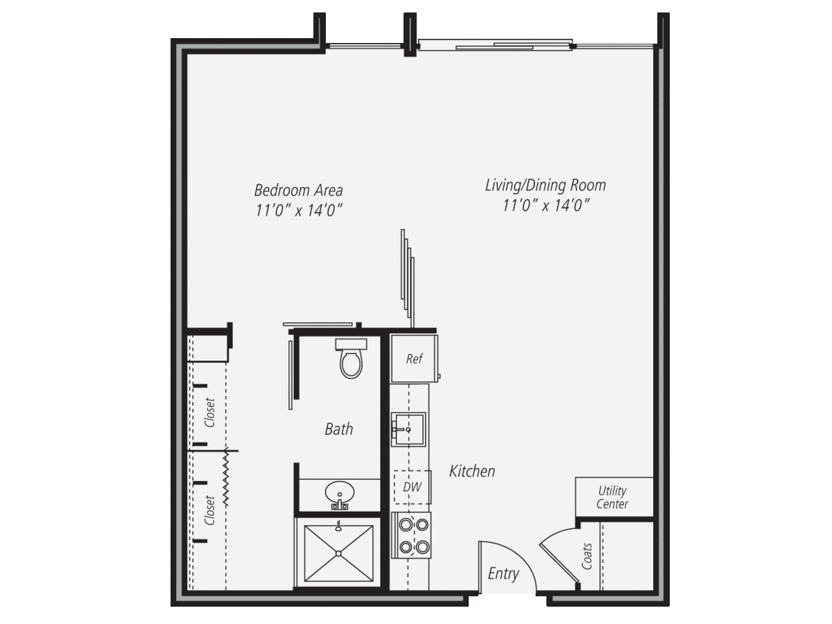 1 Bedroom 1 Bathroom Apartment for rent at AVA Cortez Hill in San Diego, CA