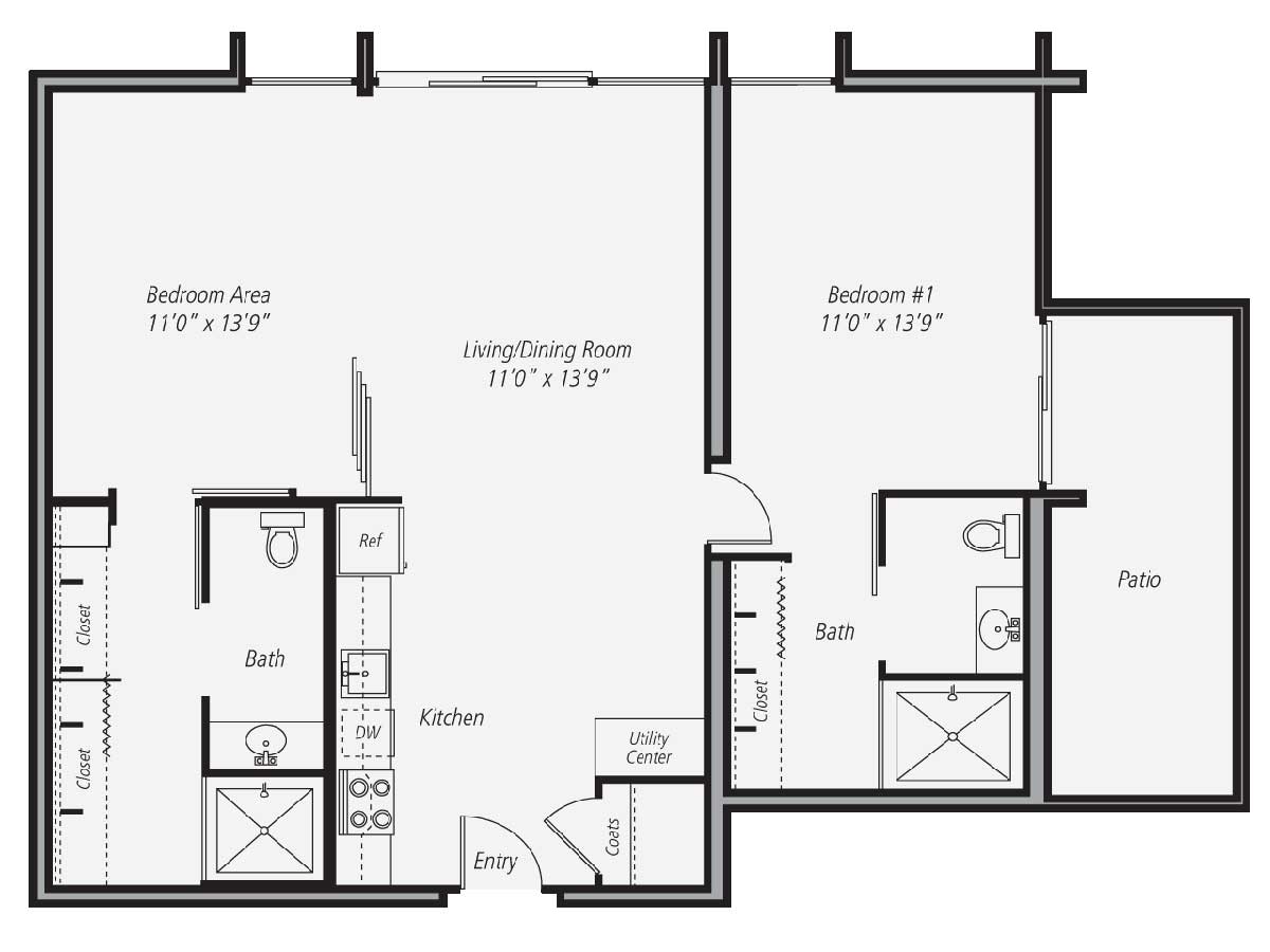 2 Bedrooms 2 Bathrooms Apartment for rent at AVA Cortez Hill in San Diego, CA