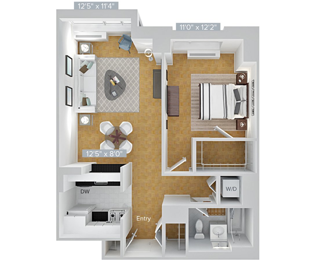1 Bedroom 1 Bathroom Apartment for rent at Avalon Riverview in Long Island City, NY