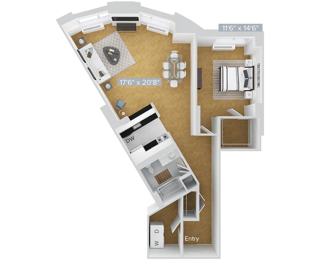 Studio 1 Bathroom Apartment for rent at Avalon Riverview in Long Island City, NY