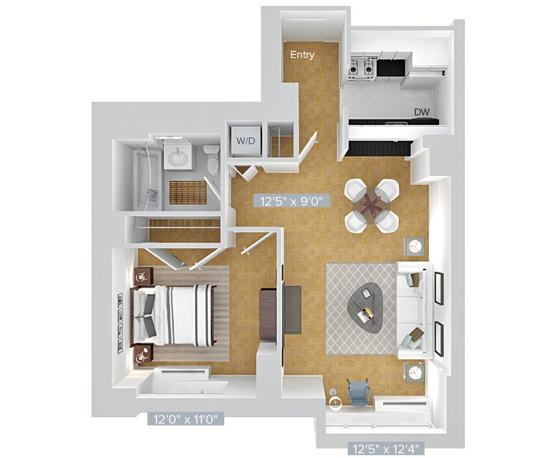 1 Bedroom 1 Bathroom Apartment for rent at Avalon Riverview in Long Island City, NY