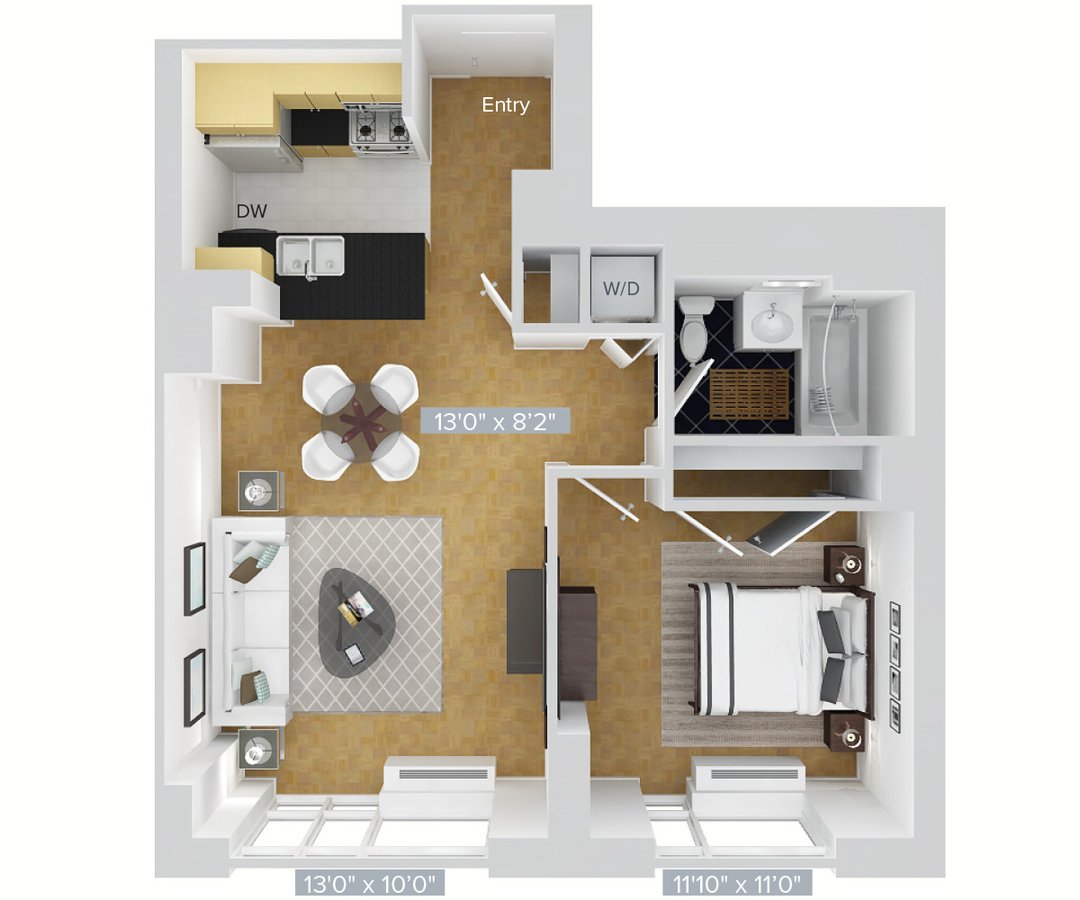Studio 1 Bathroom Apartment for rent at Avalon Riverview in Long Island City, NY