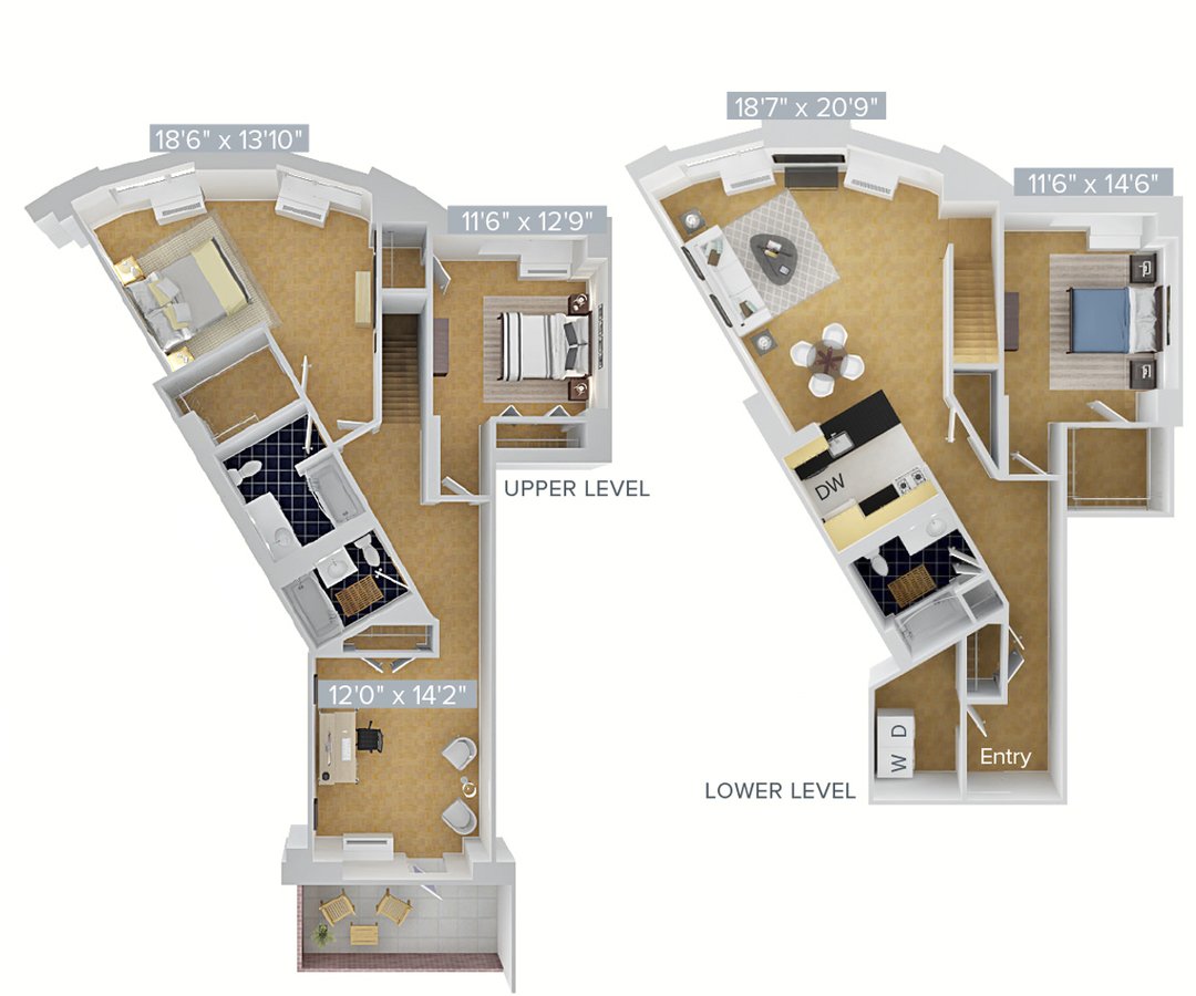 Studio 3 Bathrooms Apartment for rent at Avalon Riverview in Long Island City, NY