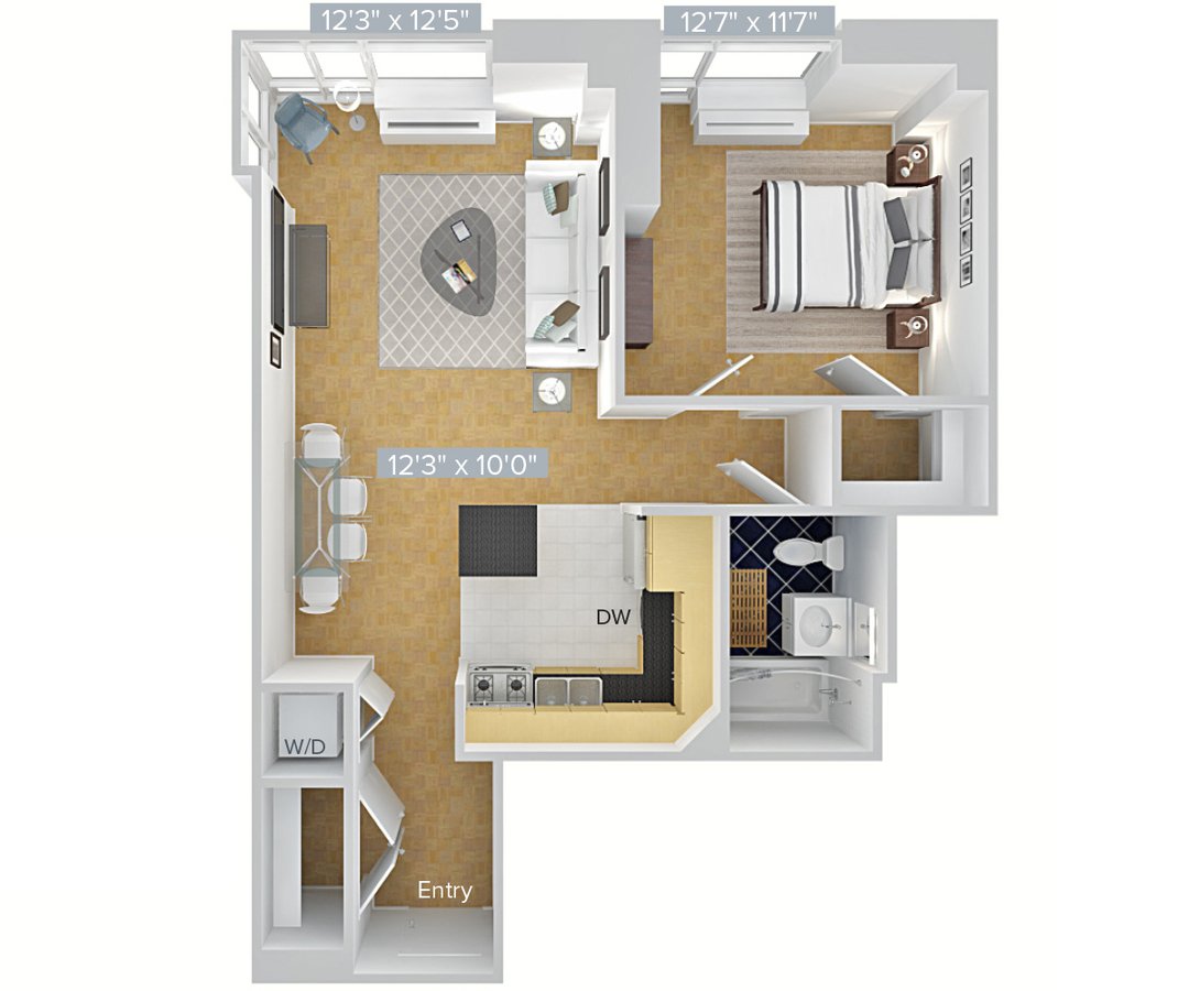 Studio 1 Bathroom Apartment for rent at Avalon Riverview in Long Island City, NY
