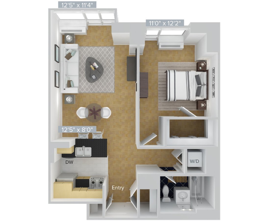 1 Bedroom 1 Bathroom Apartment for rent at Avalon Riverview in Long Island City, NY