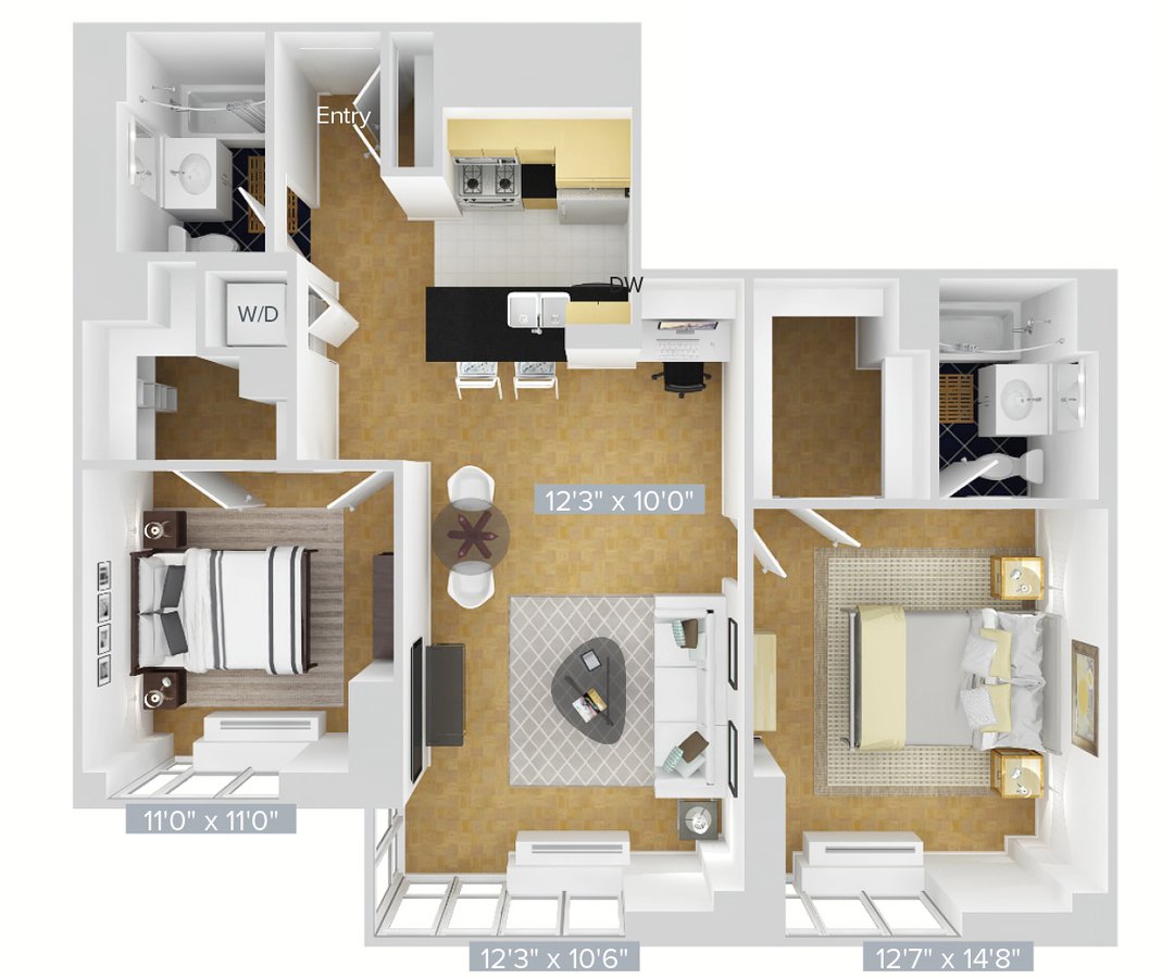 Studio 2 Bathrooms Apartment for rent at Avalon Riverview in Long Island City, NY