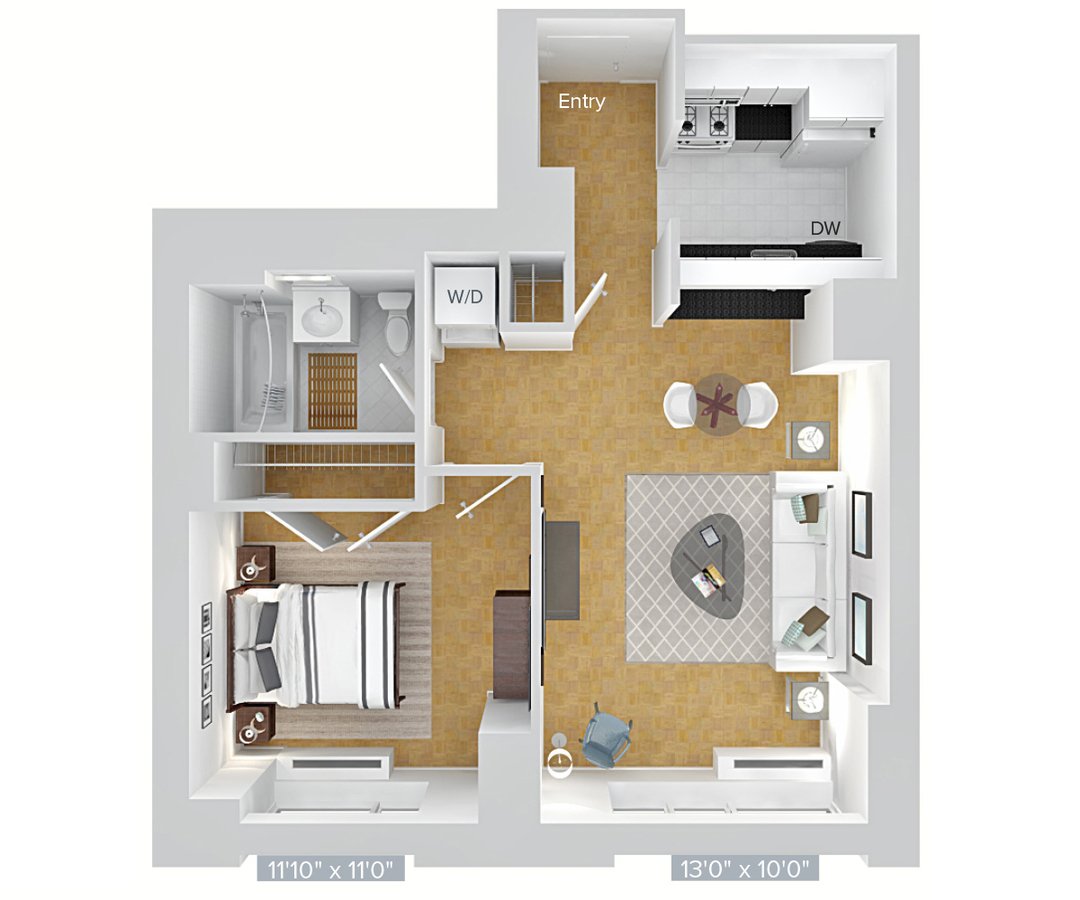 Studio 1 Bathroom Apartment for rent at Avalon Riverview in Long Island City, NY