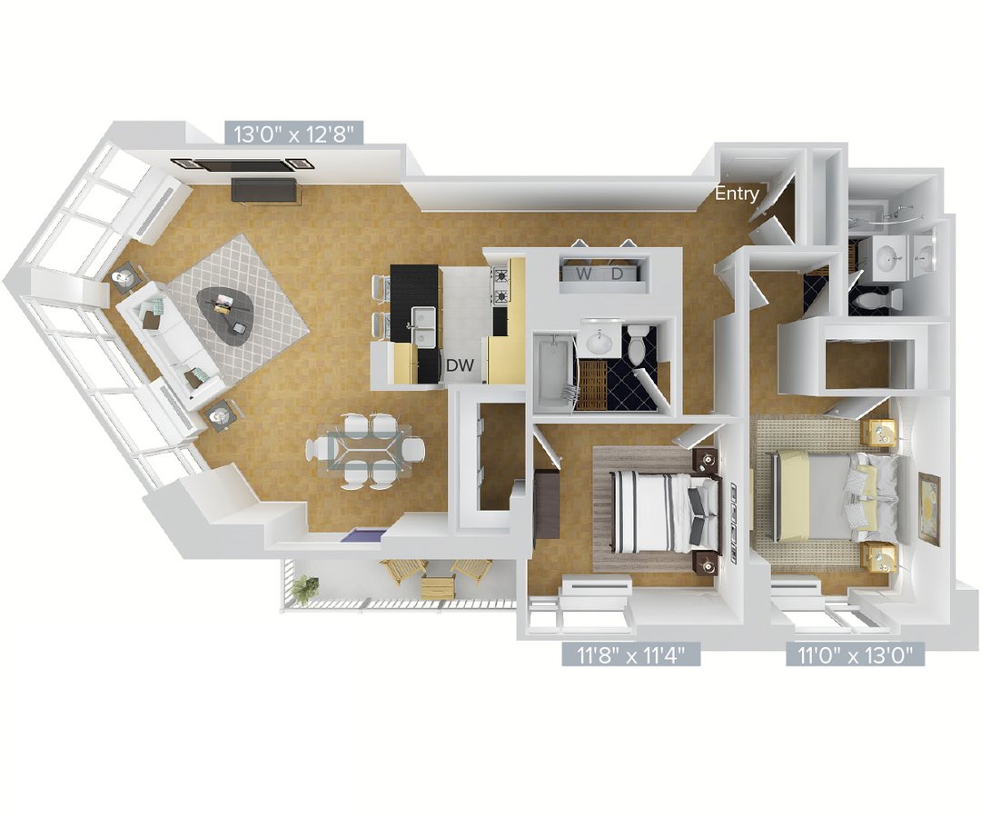 Studio 2 Bathrooms Apartment for rent at Avalon Riverview in Long Island City, NY