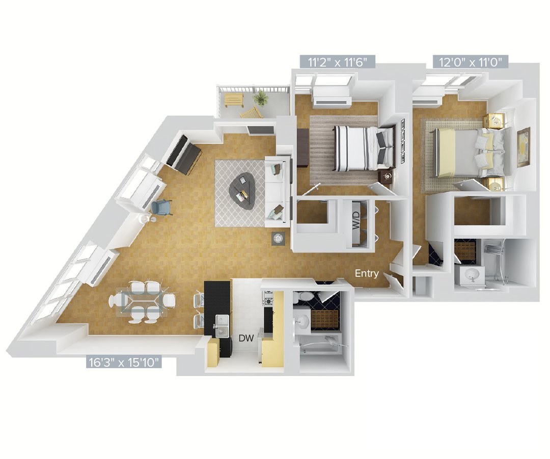 Studio 2 Bathrooms Apartment for rent at Avalon Riverview in Long Island City, NY