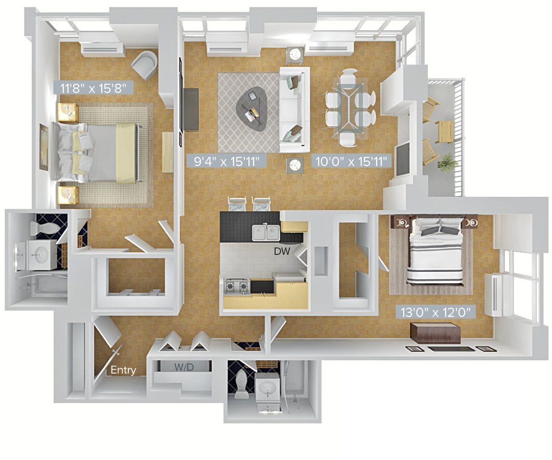 Studio 2 Bathrooms Apartment for rent at Avalon Riverview in Long Island City, NY
