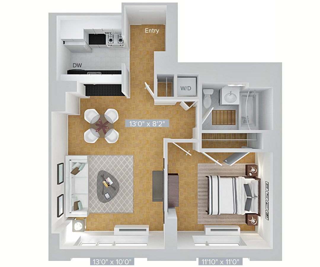 1 Bedroom 1 Bathroom Apartment for rent at Avalon Riverview in Long Island City, NY