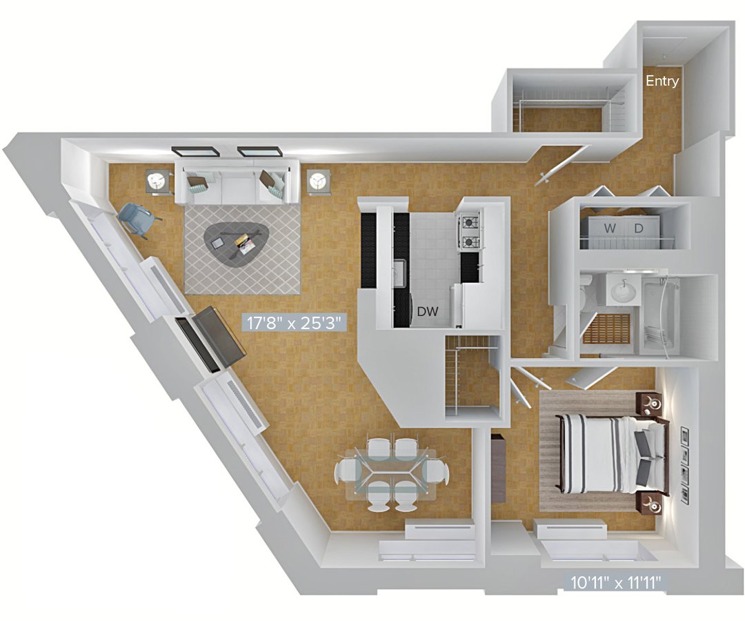 Studio 1 Bathroom Apartment for rent at Avalon Riverview in Long Island City, NY