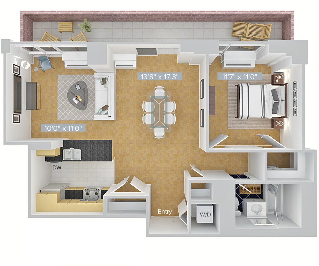 Studio 1 Bathroom Apartment for rent at Avalon Riverview in Long Island City, NY