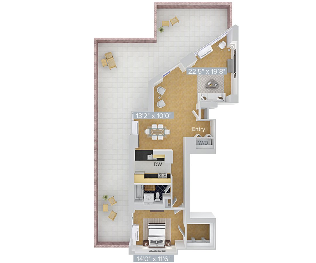 Studio 1 Bathroom Apartment for rent at Avalon Riverview in Long Island City, NY