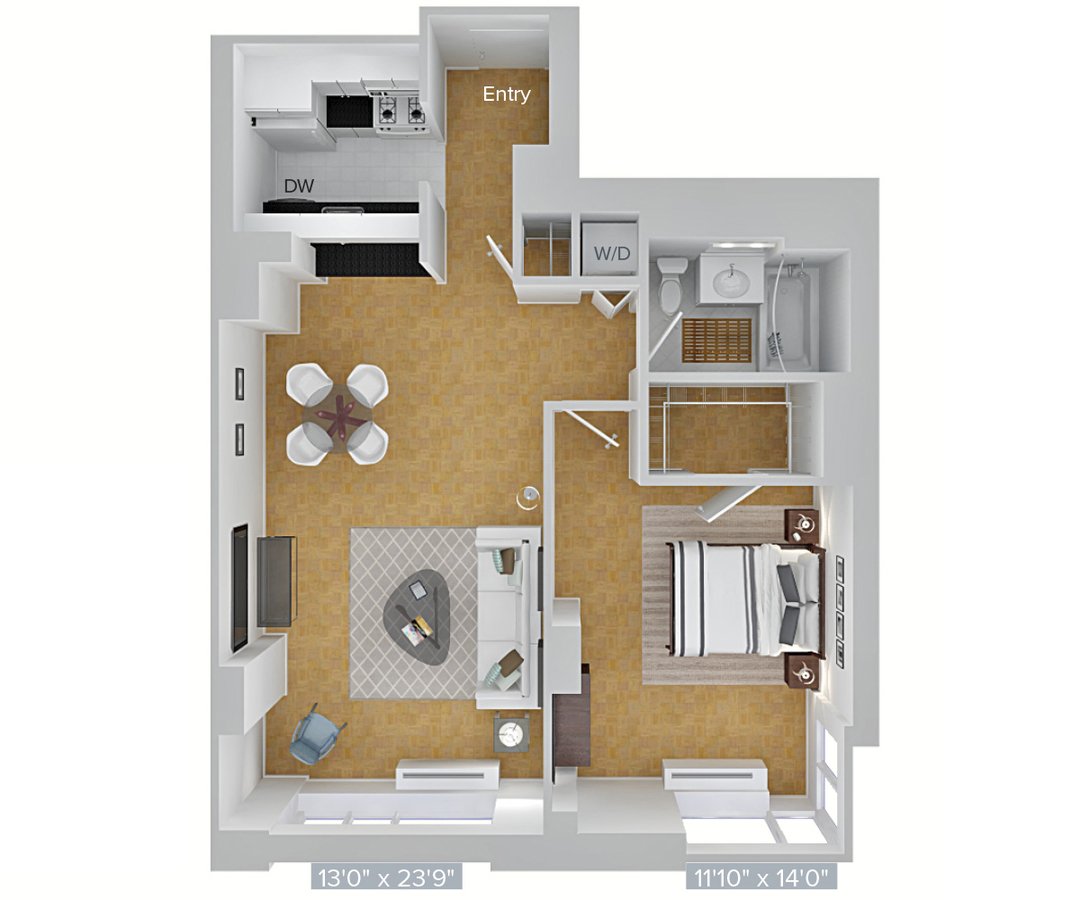 1 Bedroom 1 Bathroom Apartment for rent at Avalon Riverview in Long Island City, NY