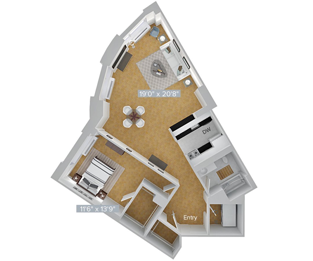 Studio 1 Bathroom Apartment for rent at Avalon Riverview in Long Island City, NY