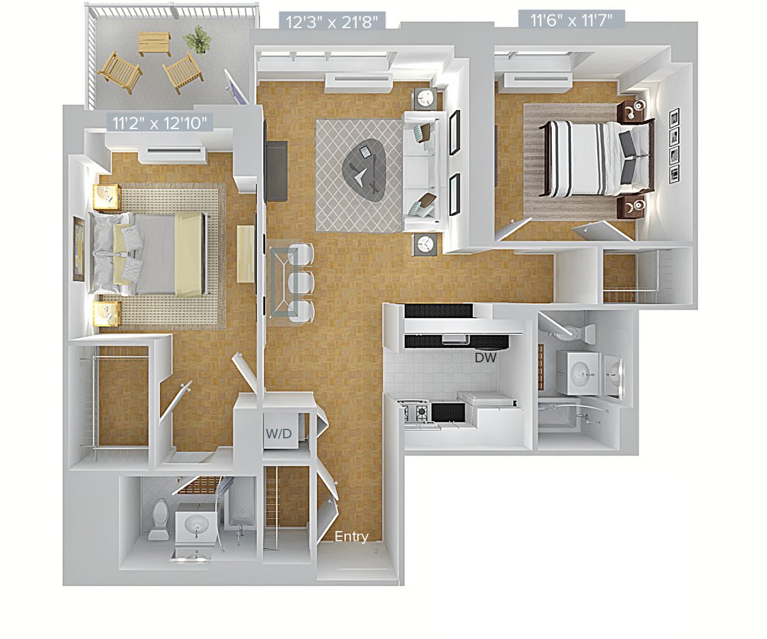 2 Bedrooms 2 Bathrooms Apartment for rent at Avalon Riverview in Long Island City, NY