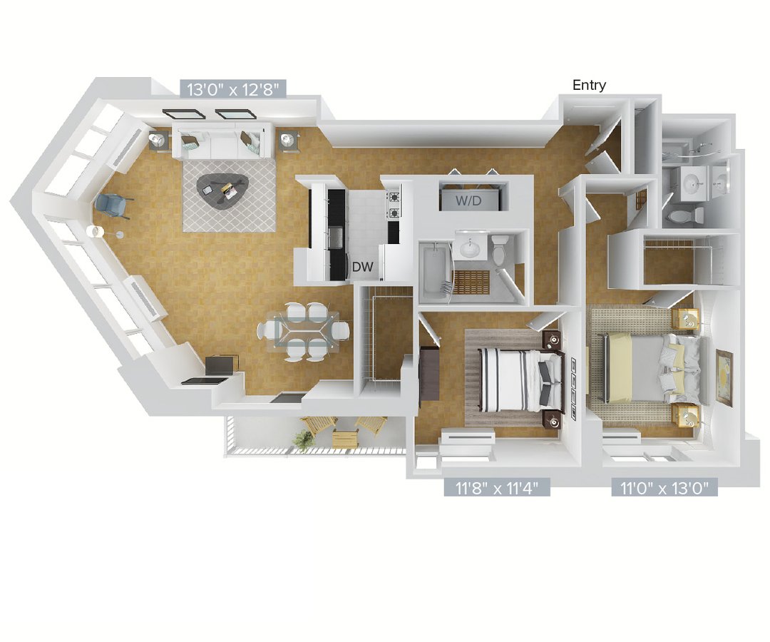 2 Bedrooms 2 Bathrooms Apartment for rent at Avalon Riverview in Long Island City, NY