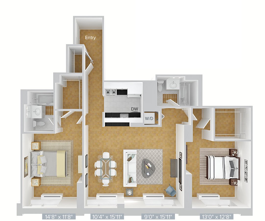 2 Bedrooms 2 Bathrooms Apartment for rent at Avalon Riverview in Long Island City, NY