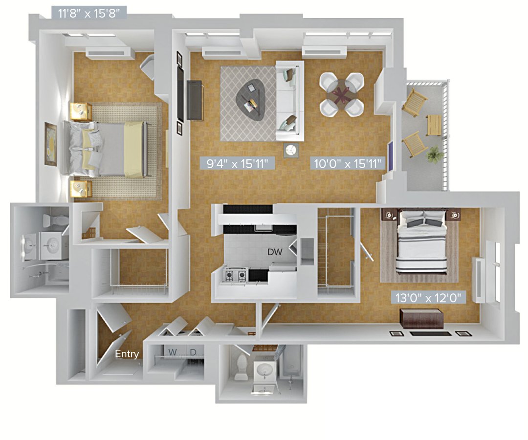 2 Bedrooms 2 Bathrooms Apartment for rent at Avalon Riverview in Long Island City, NY