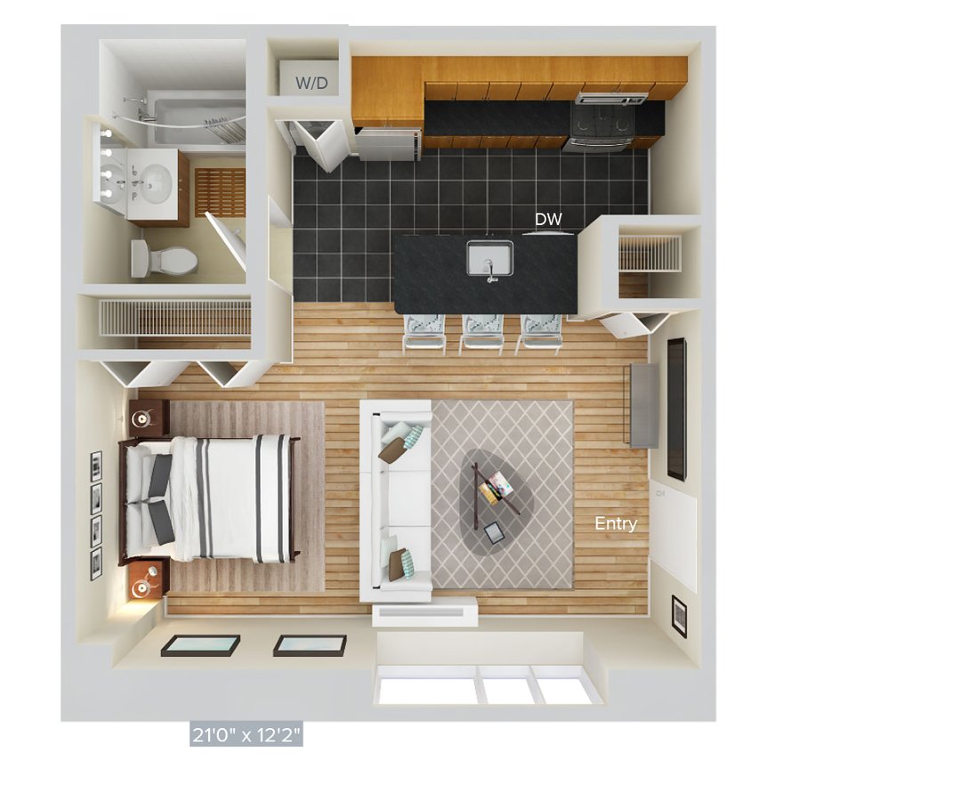 Studio 1 Bathroom Apartment for rent at Avalon Riverview in Long Island City, NY