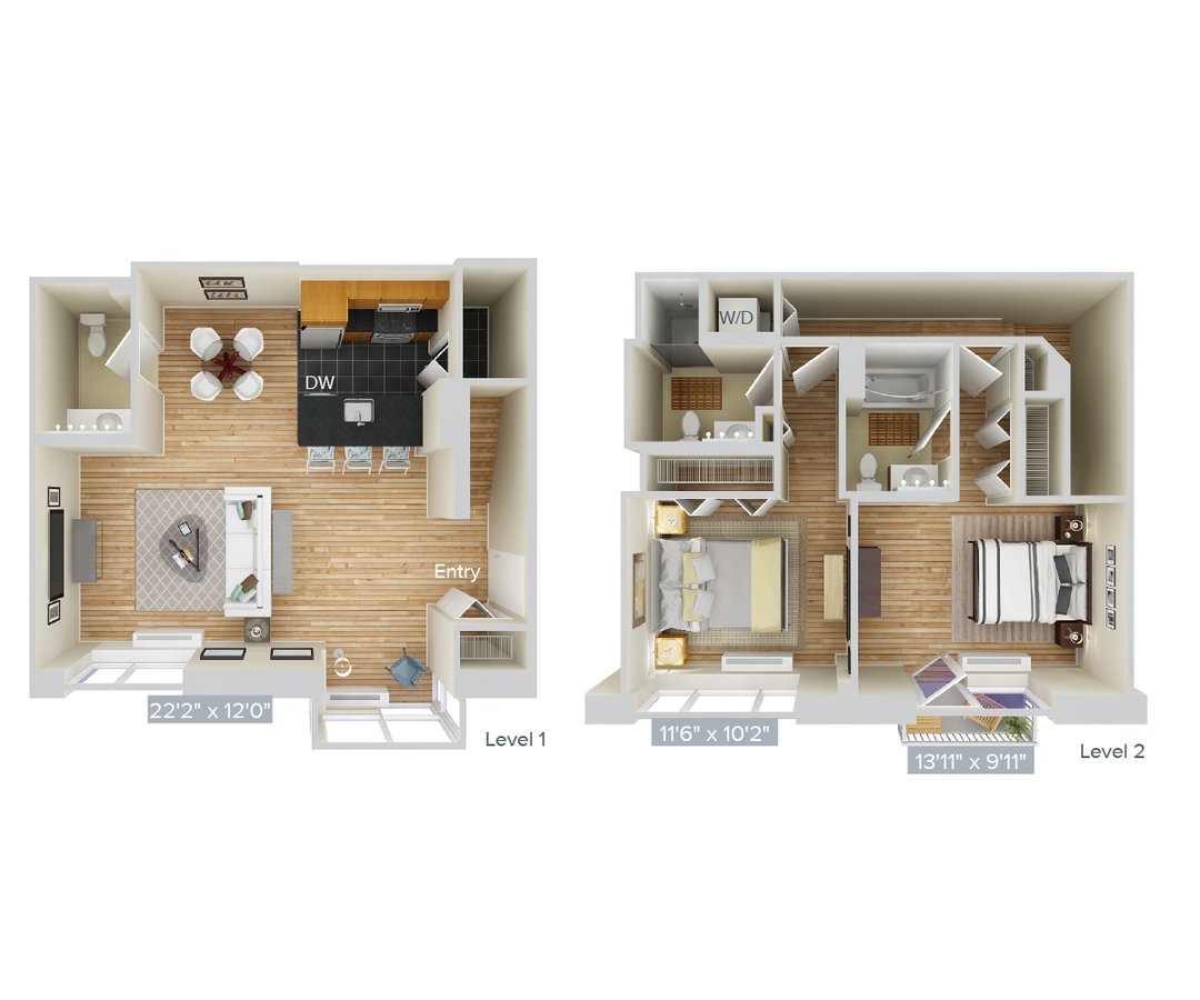 2 Bedrooms 2 Bathrooms Apartment for rent at Avalon Riverview in Long Island City, NY