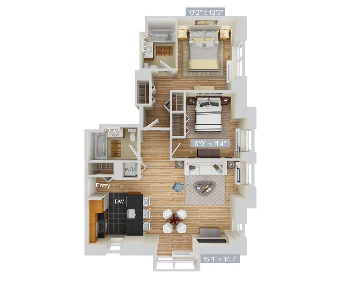 Studio 2 Bathrooms Apartment for rent at Avalon Riverview in Long Island City, NY