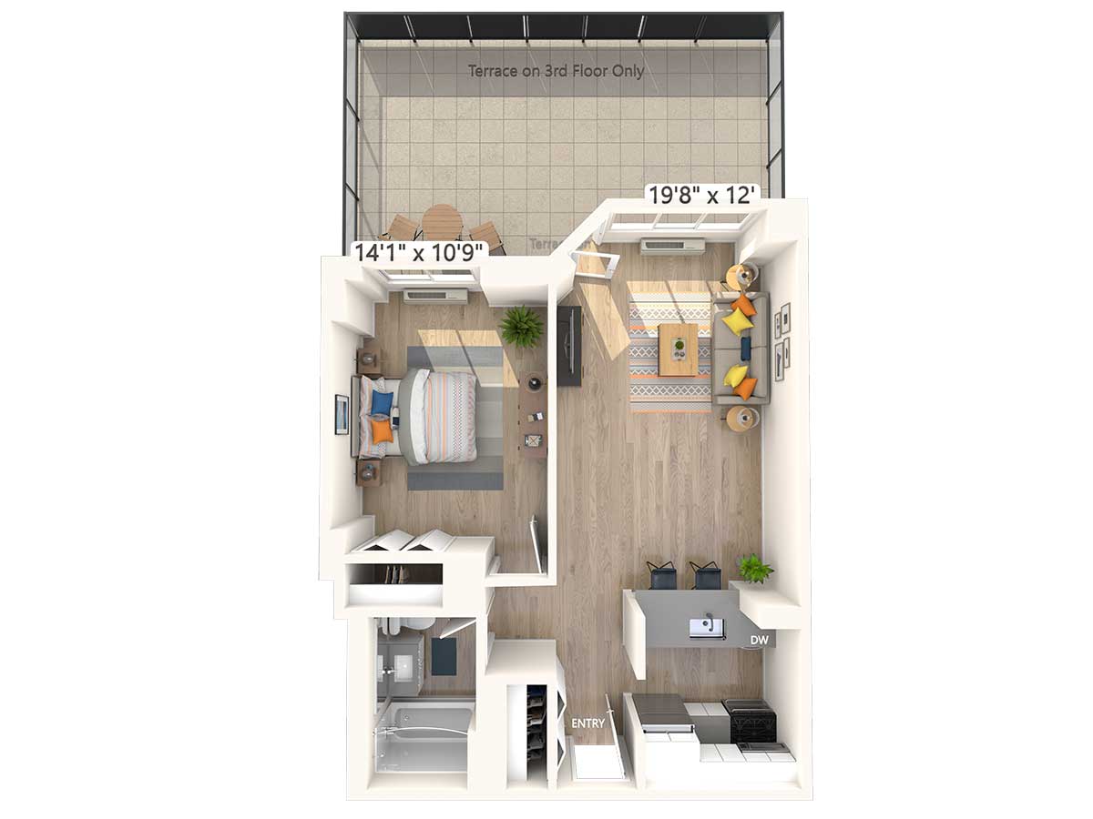 1 Bedroom 1 Bathroom Apartment for rent at Avalon Midtown West in New York, NY