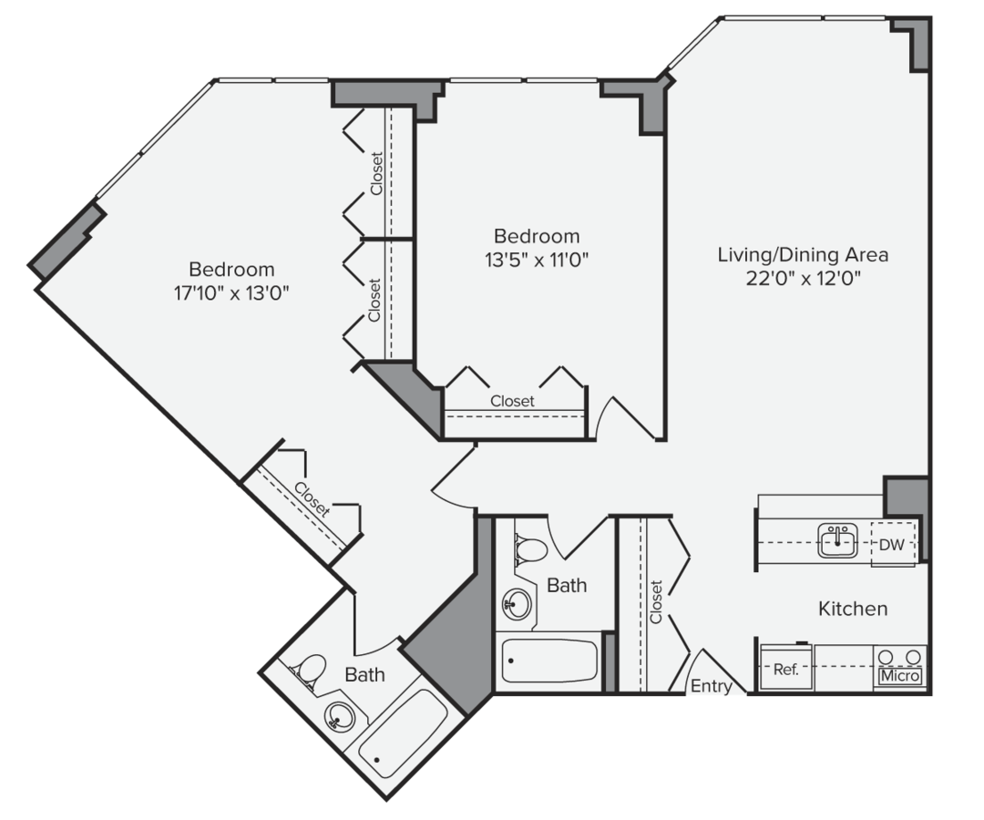 2 Bedrooms 2 Bathrooms Apartment for rent at Avalon Midtown West in New York, NY