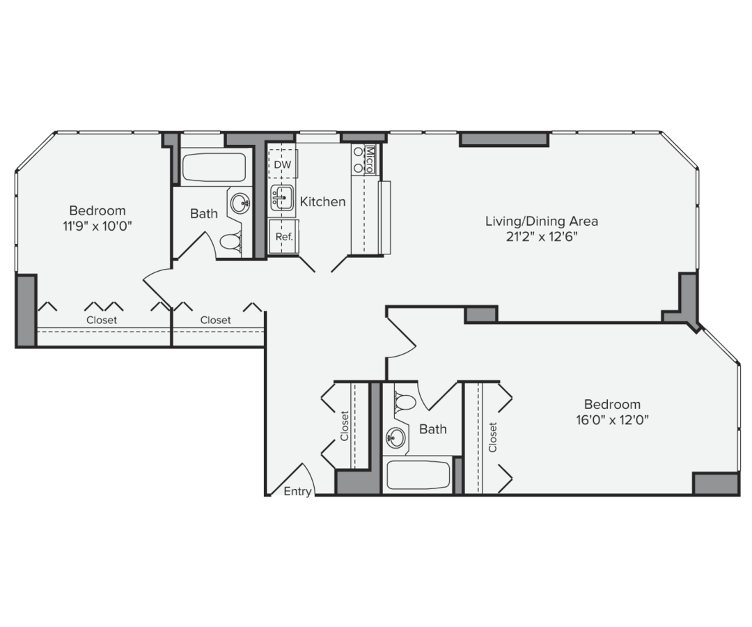 2 Bedrooms 2 Bathrooms Apartment for rent at Avalon Midtown West in New York, NY