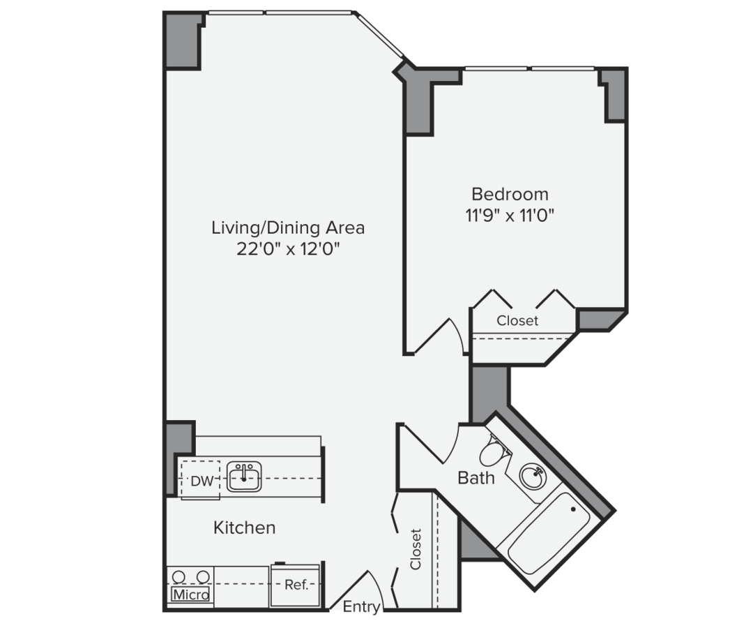 1 Bedroom 1 Bathroom Apartment for rent at Avalon Midtown West in New York, NY