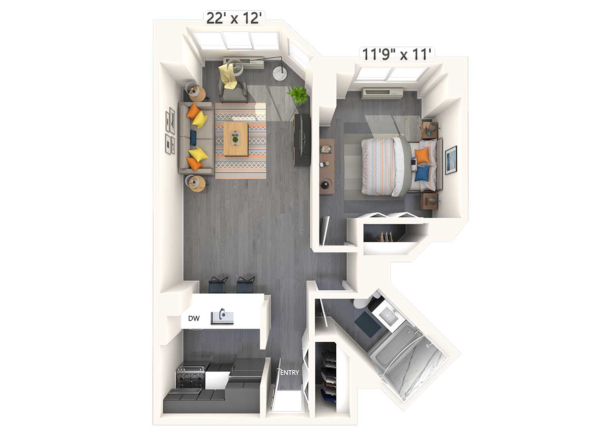 1 Bedroom 1 Bathroom Apartment for rent at Avalon Midtown West in New York, NY