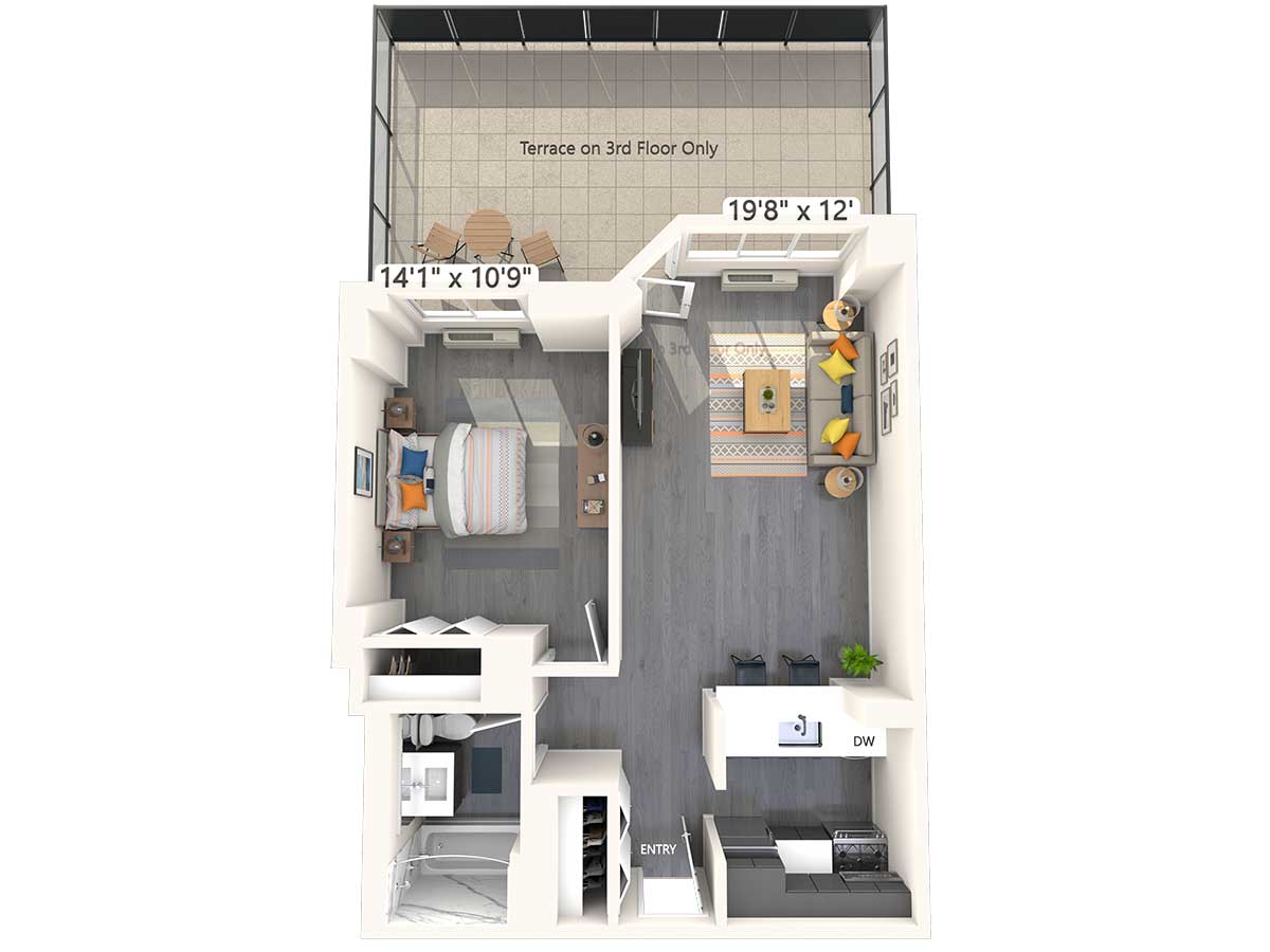 1 Bedroom 1 Bathroom Apartment for rent at Avalon Midtown West in New York, NY