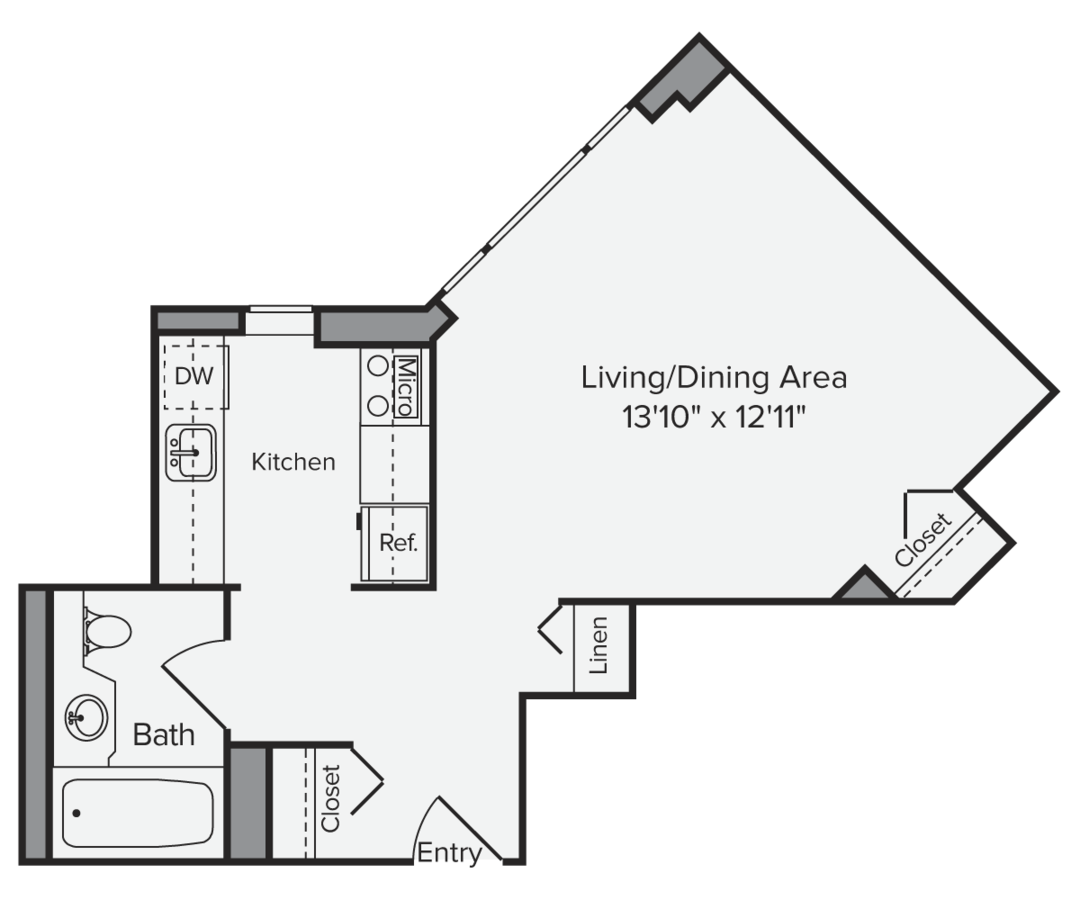 Studio 1 Bathroom Apartment for rent at Avalon Midtown West in New York, NY