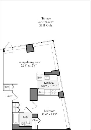 1 Bedroom 1 Bathroom Apartment for rent at Avalon Clinton in New York, NY