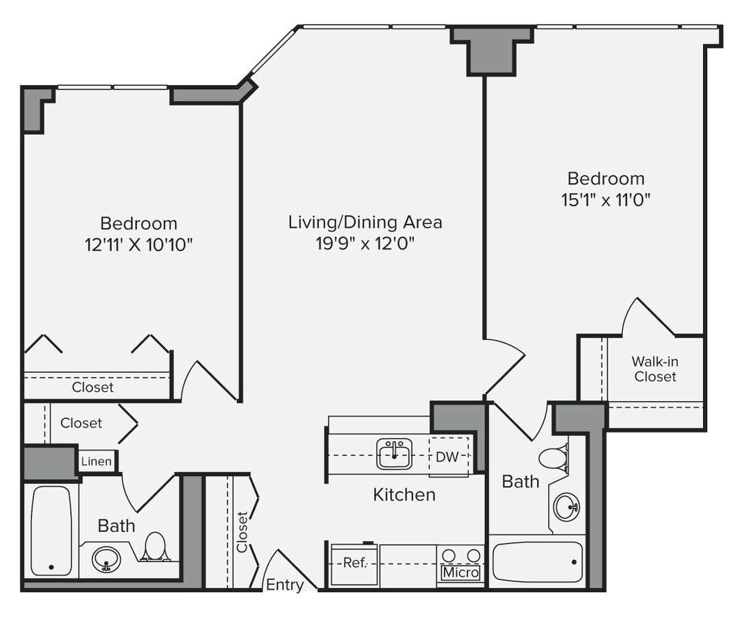 2 Bedrooms 2 Bathrooms Apartment for rent at Avalon Midtown West in New York, NY