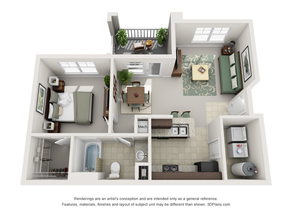 1 Bedroom 1 Bathroom Apartment for rent at Century Plantation Pointe in Mooresville, NC