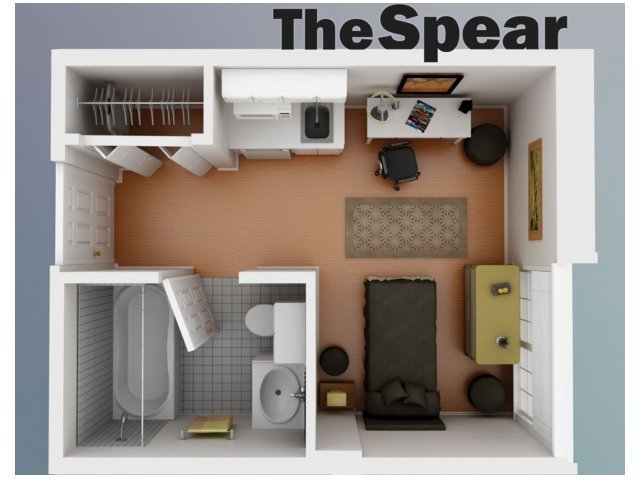 Studio 1 Bathroom Apartment for rent at The Osceola in Tallahassee, FL