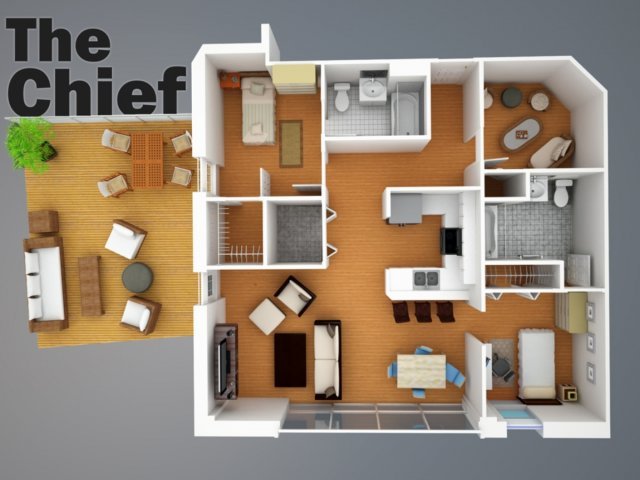 2 Bedrooms 2 Bathrooms Apartment for rent at The Osceola in Tallahassee, FL