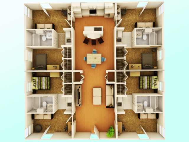 4 Bedrooms 4+ Bathrooms Apartment for rent at The Osceola in Tallahassee, FL