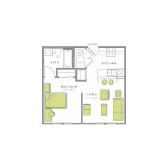 1 Bedroom 1 Bathroom Apartment for rent at Grandmarc At Tallahassee in Tallassee, FL
