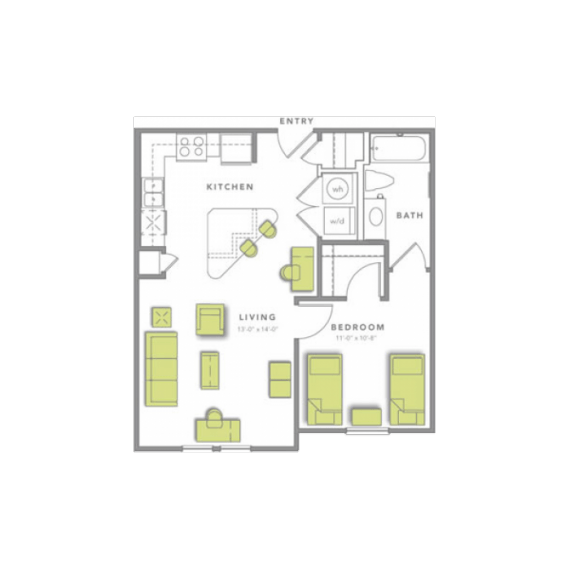 1 Bedroom 1 Bathroom Apartment for rent at Grandmarc At Tallahassee in Tallassee, FL