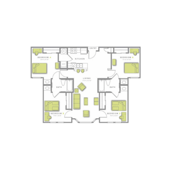 4 Bedrooms 2 Bathrooms Apartment for rent at Grandmarc At Tallahassee in Tallassee, FL