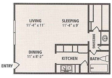 Studio 1 Bathroom Apartment for rent at Vintage in Houston, TX