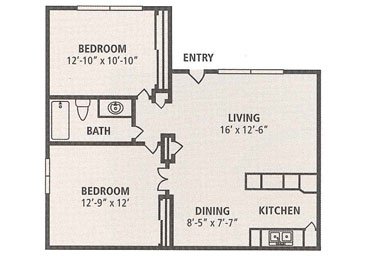 2 Bedrooms 1 Bathroom Apartment for rent at Vintage in Houston, TX