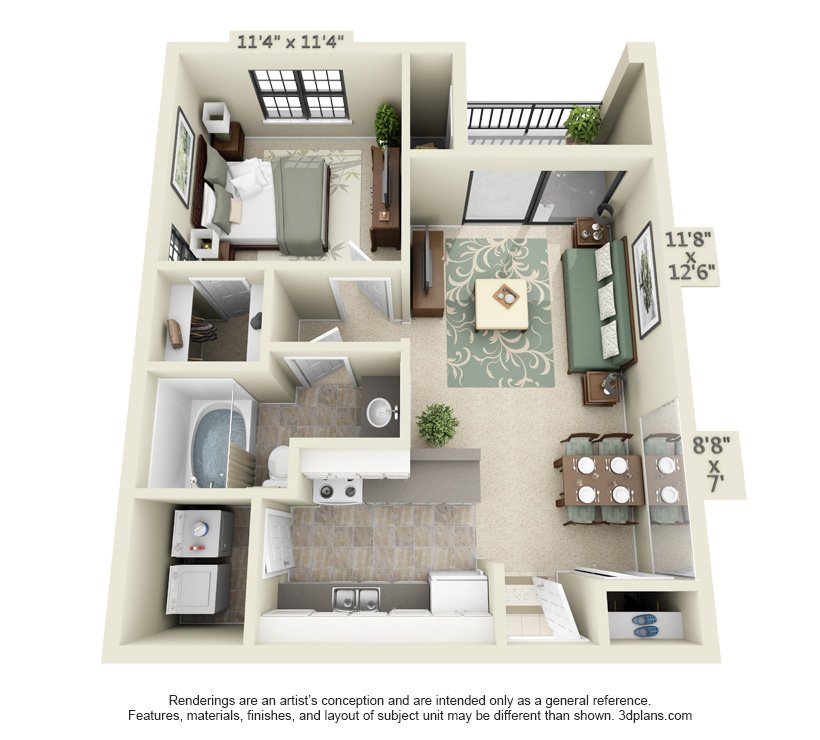 1 Bedroom 1 Bathroom Apartment for rent at Fountain View on the Plaza in Kansas City, MO